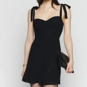 Reformation Niara Black Mini Dress
